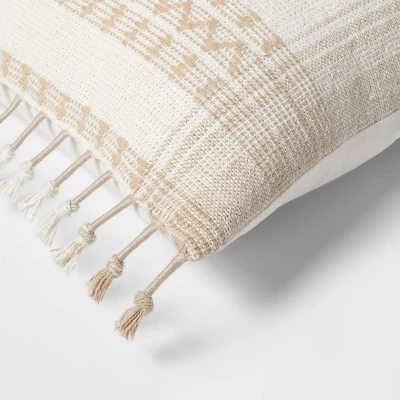 Square Woven Pattern Tassel Decorative Throw Pillow - Threshold™ 5 Square Woven Pattern Tassel Decorative Throw Pillow - Threshold™ - Image 3