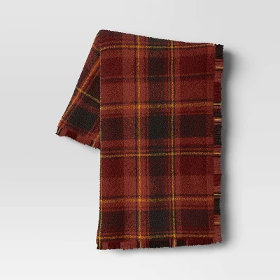 Raised Striped Boucle Plaid Throw Blanket - Threshold™ 8 Raised Striped Boucle Plaid Throw Blanket - Threshold™ - Image 6