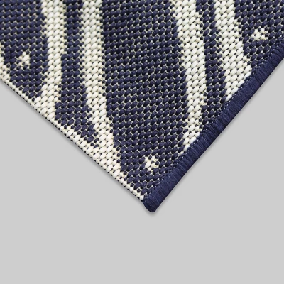 Minnows Outdoor Rug Navy - Threshold 3 Minnows Outdoor Rug Navy - Threshold