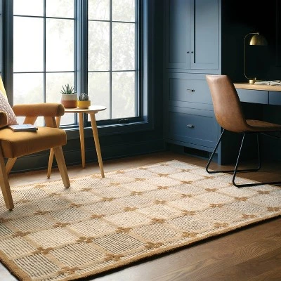 5'x7' Wool Handtufted Area Rug Tan - Threshold™ 3 5'x7' Wool Handtufted Area Rug Tan - Threshold™