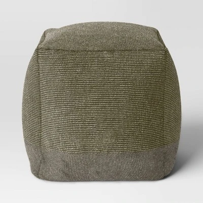 Hazel Stone Washed Canvas Pouf With Removable Fill Olive Green - Threshold™ 4 Hazel Stone Washed Canvas Pouf With Removable Fill Olive Green - Threshold™ - Image 2