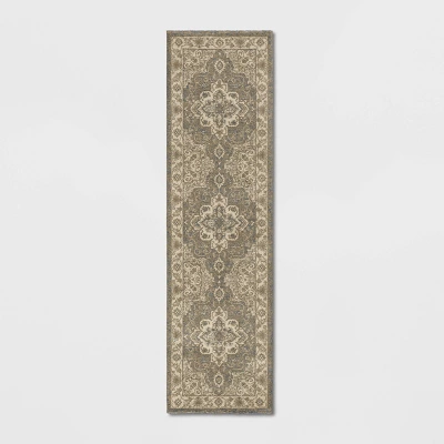 Medallion Jewel Boarder Persian Rug Cream/Gray - Threshold 7 Medallion Jewel Boarder Persian Rug Cream/Gray - Threshold - Image 5