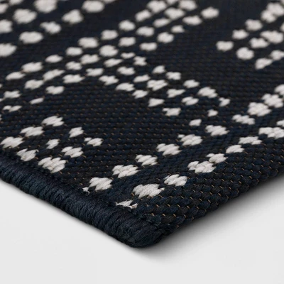 5' X 7' Medallion Outdoor Rug Navy - Threshold™ 3 5' X 7' Medallion Outdoor Rug Navy - Threshold™