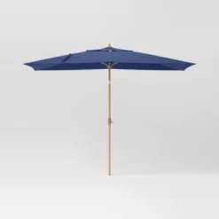 10'x6' Rectangular Market Patio Umbrella - Light Wood Pole - Threshold™ -Threshold GUEST b8c26b10 00c5 4915 be62 3be6d312aa36