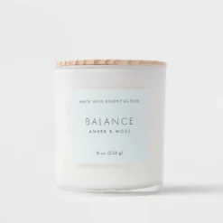 Wood Lidded Glass Wellness Balance Candle - Threshold™ 9 Wood Lidded Glass Wellness Balance Candle - Threshold™ -Threshold GUEST ba33a712 444b 4057 862e bbdc94a2d212