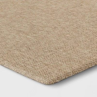 1'8"x5' Rectangle Indoor Floor Mat Tan - Threshold™: Kitchen Runner, Basket Weave, Flat Pile, Polyester 4 1'8"x5' Rectangle Indoor Floor Mat Tan - Threshold™: Kitchen Runner, Basket Weave, Flat Pile, Polyester - Image 2