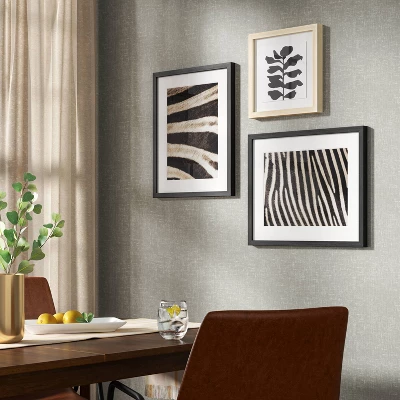 20" X 16" 2pc Zebra Close Up Glass Framed Wall Posters - Threshold™ 3 20" X 16" 2pc Zebra Close Up Glass Framed Wall Posters - Threshold™