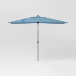 10'x6' Rectangular Market Patio Umbrella - Light Wood Pole - Threshold™ -Threshold GUEST c46bc4f9 3f32 402d 915a b7c729e3726b
