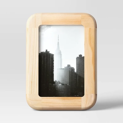 Rounded Rectangle Wood Table Frame Natural - Threshold™ 4 Rounded Rectangle Wood Table Frame Natural - Threshold™ - Image 2