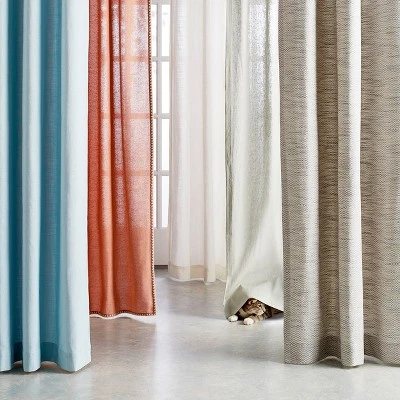 1pc Light Filtering Diamond Weave Window Curtain Panel - Threshold™ 4 1pc Light Filtering Diamond Weave Window Curtain Panel - Threshold™ - Image 2