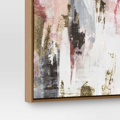 (Set Of 2) 16"x20" Foil Abstract Canvas Framed Arts - Threshold™ 6 (Set Of 2) 16"x20" Foil Abstract Canvas Framed Arts - Threshold™ - Image 4