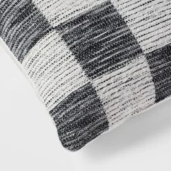 18"x18" Modern Woven Checkerboard Square Decorative Pillow Black - Threshold™: Cotton Fabric, Indoor Paisley & Floral Design 7 18"x18" Modern Woven Checkerboard Square Decorative Pillow Black - Threshold™: Cotton Fabric, Indoor Paisley & Floral Design -Threshold GUEST cae60e0c 6252 4308 8c11 b7e7f3344349