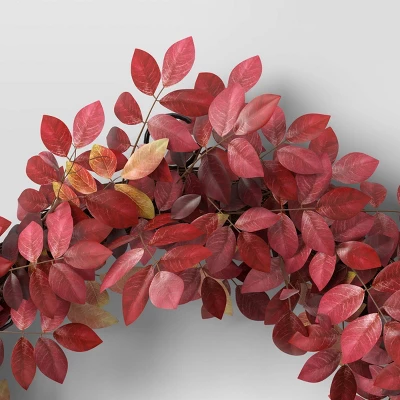 Extra Large Leaf Wreath Red - Threshold™ 4 Extra Large Leaf Wreath Red - Threshold™ - Image 2