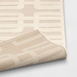 5'x7' High Low Geo Area Rug Ivory - Threshold™ -Threshold GUEST cf32db0d 719d 47eb 87d0 8a5229916cb6