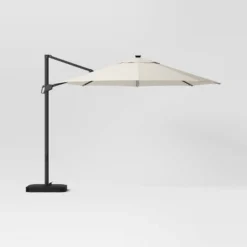 11'x11' Offset Solar Patio Umbrella - Black Pole - Threshold™ 12 11'x11' Offset Solar Patio Umbrella - Black Pole - Threshold™ -Threshold GUEST cf582cf1 085e 4b0f af3c 1c135f37dcb8