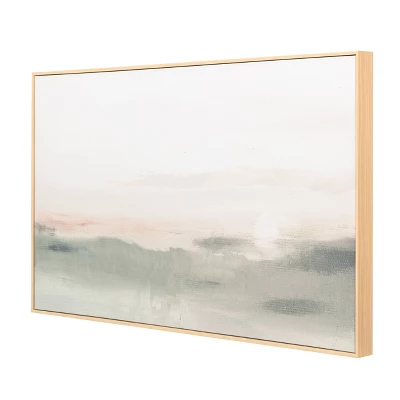 47" X 24" Haze Framed Wall Canvas - Threshold™: Modern Abstract Digital Art, Beige Frame 3 47" X 24" Haze Framed Wall Canvas - Threshold™: Modern Abstract Digital Art, Beige Frame