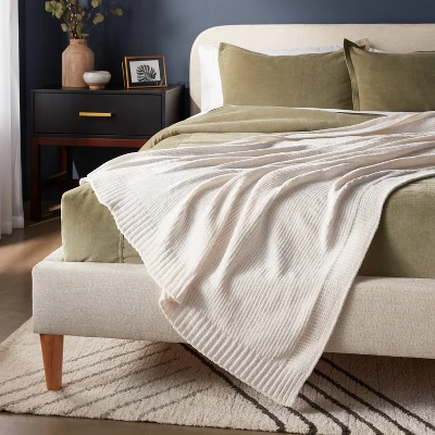 60"x80" Velvet Chenille Bed Throw - Threshold™ 3 60"x80" Velvet Chenille Bed Throw - Threshold™