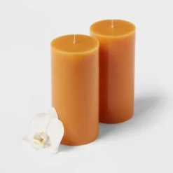 2pk Pillars Vanilla Pumpkin Orange - Threshold™ 6 2pk Pillars Vanilla Pumpkin Orange - Threshold™ -Threshold GUEST d3d9cbaa ed60 4d03 b139 925d373adb27