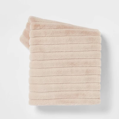 Textured Faux Fur Reversible Throw Blanket - Threshold™ 10 Textured Faux Fur Reversible Throw Blanket - Threshold™ - Image 8