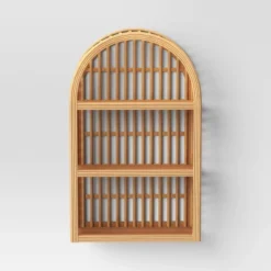 12" X 20" Wood And Rattan Wall Shelf Natural - Threshold™ 5 12" X 20" Wood And Rattan Wall Shelf Natural - Threshold™ -Threshold GUEST d666d15c c305 456b b7f2 ddd5f652095b