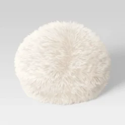 Long Faux Fur Round Throw Pillow - Threshold™ 11 Long Faux Fur Round Throw Pillow - Threshold™ -Threshold GUEST d82dbe35 b8b9 4390 b987 ed4324df2419