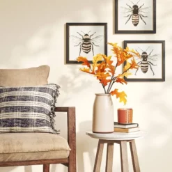 Threshold 25 (3pk) 12" X 12" Bees Framed Wall Canvases - Threshold™