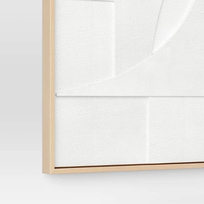 24" X 30" Dimensional II 3D Framed Wall Sculpture With Sand Texture - Threshold™ 5 24" X 30" Dimensional II 3D Framed Wall Sculpture With Sand Texture - Threshold™ - Image 3