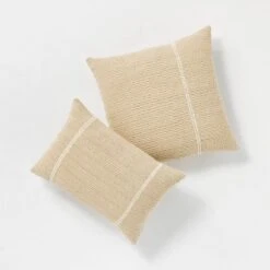 Oversize Embroidered Striped Throw Pillow Cream - Threshold™ Designed With Studio McGee 11 Oversize Embroidered Striped Throw Pillow Cream - Threshold™ Designed With Studio McGee -Threshold GUEST dd44cc07 b08f 4537 b5c0 957f387f1926