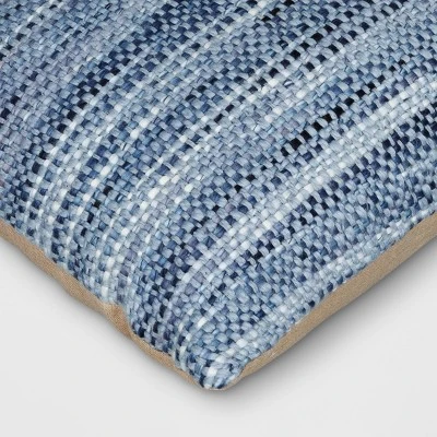 Oversized Lumbar Woven Pillow Blue - Threshold™ 6 Oversized Lumbar Woven Pillow Blue - Threshold™ - Image 4