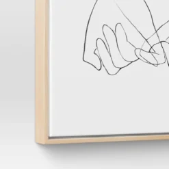 (Set Of 2) 16" X 20" Hands Framed Canvas - Threshold™: Modern Wall Art, Vertical Orientation, Sawtooth Back -Threshold GUEST e22d1f57 9d83 4888 945a f14ef5534db3