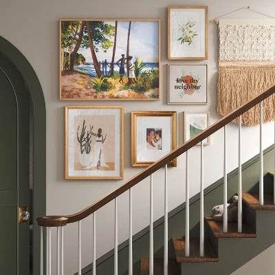 30" X 24" Village Waterfront By Boscoe Holder Framed Canvas Board - Threshold™ 3 30" X 24" Village Waterfront By Boscoe Holder Framed Canvas Board - Threshold™