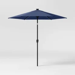8' Round Solid Solar Outdoor Patio Market Umbrella With Black Pole - Threshold™ 17 8' Round Solid Solar Outdoor Patio Market Umbrella With Black Pole - Threshold™ -Threshold GUEST e50bc90f afe7 45a4 b714 b389e5b2784c