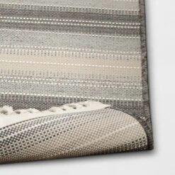 7'x10' Striped Tapestry Rectangular Woven Outdoor Area Rug Gray - Threshold™ 7 7'x10' Striped Tapestry Rectangular Woven Outdoor Area Rug Gray - Threshold™ -Threshold GUEST eac675a2 60ff 4961 93cc 44df0a57d3d8