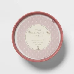 13oz Footed Textured Ceramic Dish With Dustcover Peony Rose Water & Freesia Pink - Threshold™ -Threshold GUEST eb87a0a5 6a53 40c2 940e 8e0616399c3d