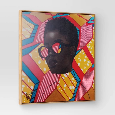 30" X 30" Pattern Portrait By Adekunle Adeleke Framed Wall Canvas - Threshold™ 4 30" X 30" Pattern Portrait By Adekunle Adeleke Framed Wall Canvas - Threshold™ - Image 2