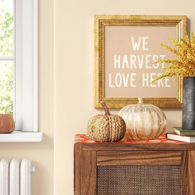 16" X 16" Harvest Love Framed Canvas Board - Threshold™ 3 16" X 16" Harvest Love Framed Canvas Board - Threshold™