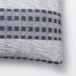 Bed Lumbar Woven Texture Stripe Decorative Throw Pillow Slate Blue - Threshold™ Designed With Studio McGee: Cotton Ribbed, Indoor Use -Threshold GUEST ededff34 7333 4f43 b9dc 670c478e9058