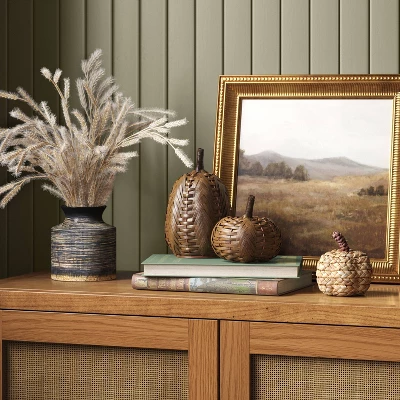 Herringbone Woven Pumpkin - Threshold™ 3 Herringbone Woven Pumpkin - Threshold™