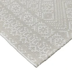 5' X 7' Double Diamond Outdoor Rug Silver - Threshold™ -Threshold GUEST f03c5848 a2fb 48ea 9cdb a60499733b8c