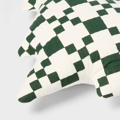Holiday Tree Shaped Decorative Throw Pillow Green - Threshold™ 5 Holiday Tree Shaped Decorative Throw Pillow Green - Threshold™ - Image 3