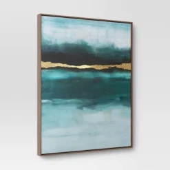 24"x30" Jewel Tone Abstract Canvas Framed Art - Threshold™ -Threshold GUEST f3ec23d8 f512 4587 8f06 500bbc900911