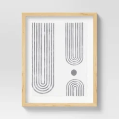 (Set Of 2) 16" X 20" Curve Lines Framed Under Glass Black - Threshold™ 9 (Set Of 2) 16" X 20" Curve Lines Framed Under Glass Black - Threshold™ -Threshold GUEST f6890c67 a983 4e7b bea1 31c0252a6c35