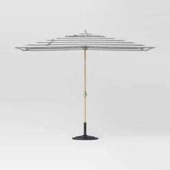 10'x6' Rectangular Market Patio Umbrella - Light Wood Pole - Threshold™ -Threshold GUEST fc3a8c11 a12b 492e 9086 a37bf385b2dc