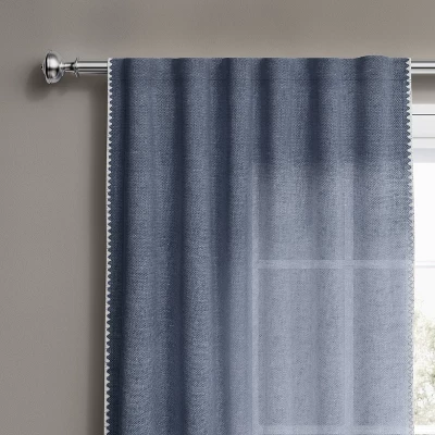 1pc Light Filtering Stitched Edge Window Curtain Panel - Threshold™ 3 1pc Light Filtering Stitched Edge Window Curtain Panel - Threshold™