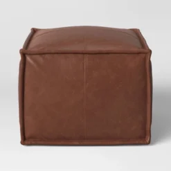 Earl Faux Leather French Seam Ottoman - Threshold™ 7 Earl Faux Leather French Seam Ottoman - Threshold™ -Threshold GUEST fd85c80c 28fa 450f 891c de0a371ca7e6